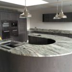 Terra Bianco Kitchen with curved centre feature